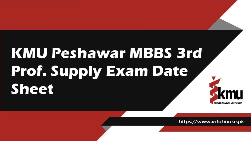 KMU Peshawar MBBS 3rd Prof. Supply Exam Date Sheet 2023