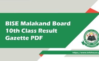 BISE Malakand 10th Class Result Gazette 2023 PDF File