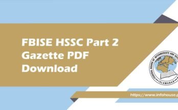FBISE HSSC part 2 gazette 2023 pdf download
