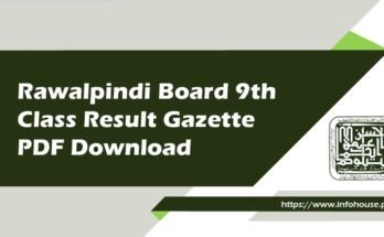 Rawalpindi Board 9th Class Result Gazette 2023 PDF Download