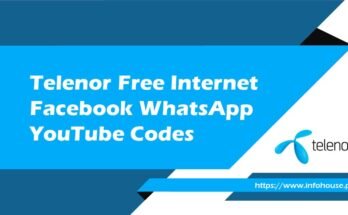 Telenor Free Internet Facebook WhatsApp YouTube Codes 2023